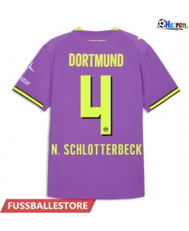 Günstige Borussia Dortmund Nico Schlotterbeck #4 3rd trikot 2026-27 Kurzarm